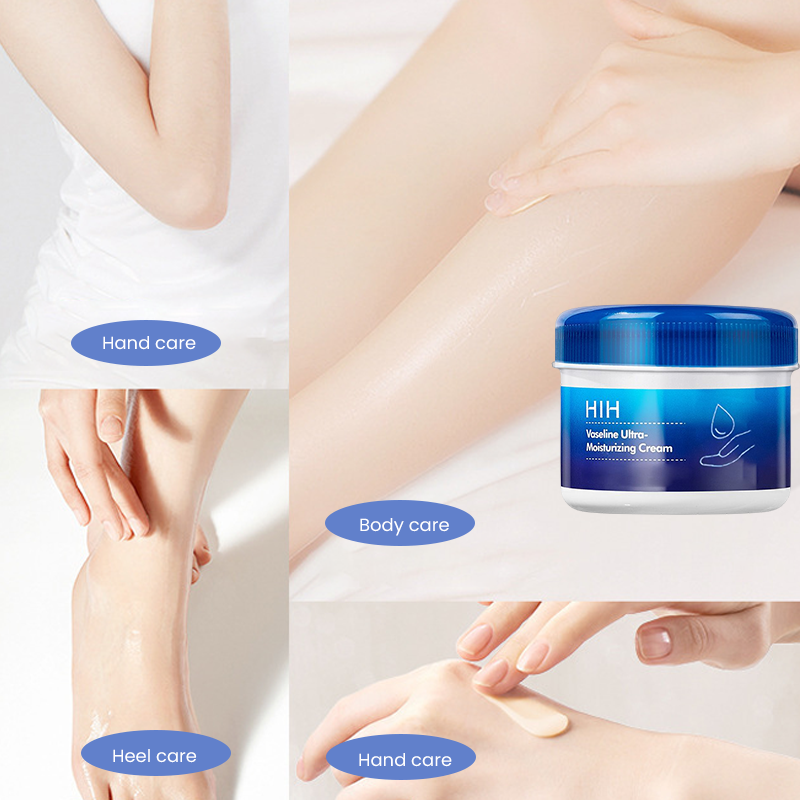 Unisex deep moisturizing cream on a smooth, clean surface, highlighting its purity.