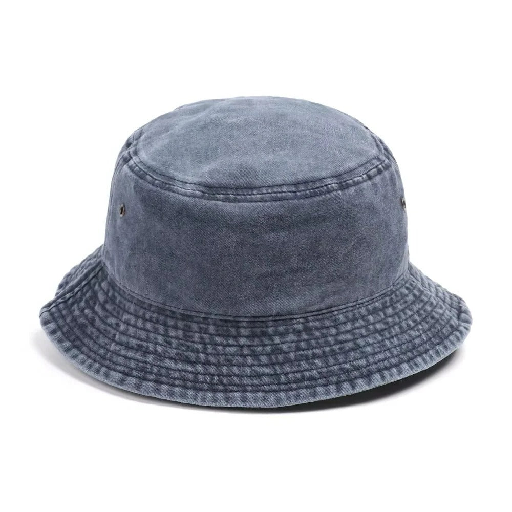 Trendy denim beach hat, perfect for sunny days by the water and outdoor fun.