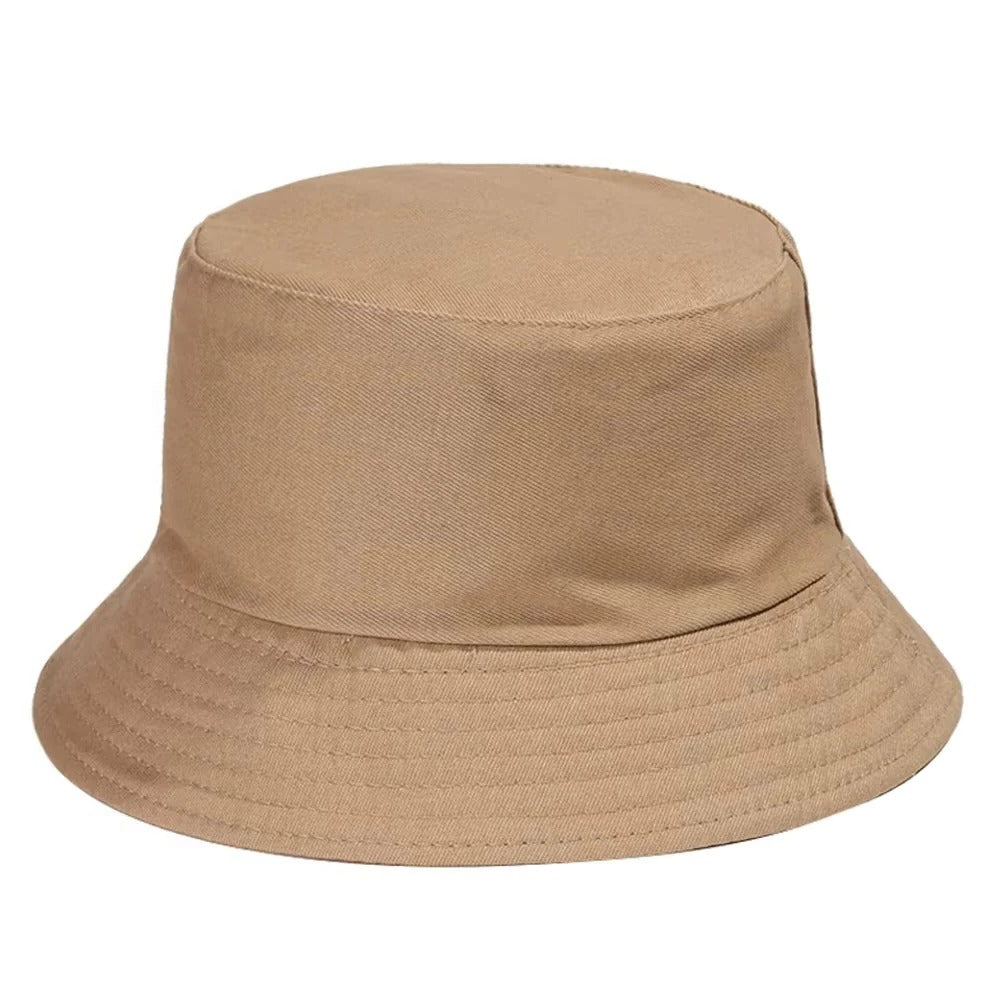 Packable denim bucket hat, perfect for travel and easy sun protection.