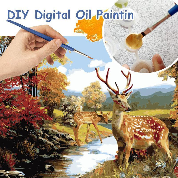 Unisex DIY Relaxation Art Kit paint by numbers for stress relief, featuring a vibrant floral design.