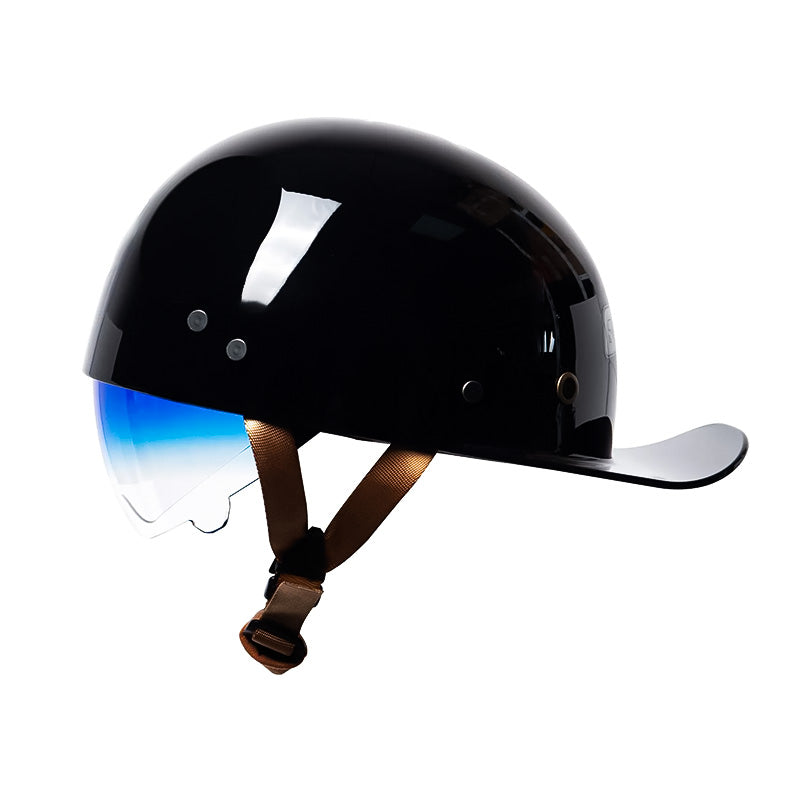 Stylish DOT approved open face baseball helmet for cruiser & scooter riders.
