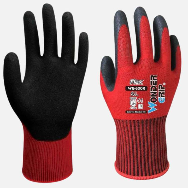 Unisex durable nylon gardening gloves with flexible nitrile coating for all garden tasks & hand protection.