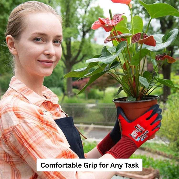 Protective unisex gardening gloves, flexible & durable nylon with nitrile for various outdoor tasks.