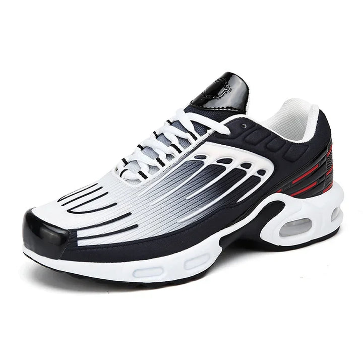 Unisex black mesh sneakers with white sole, 'Dynamic Court Sports Shoes' for active adults
