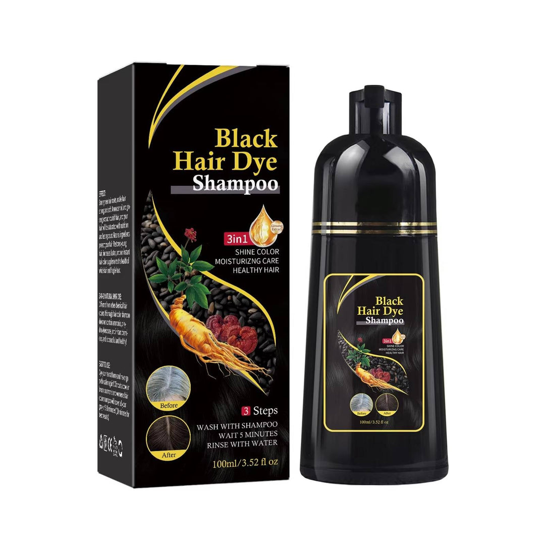 Unisex easy black hair dye shampoo for quick gray coverage, restoring natural, vibrant dark hair color.