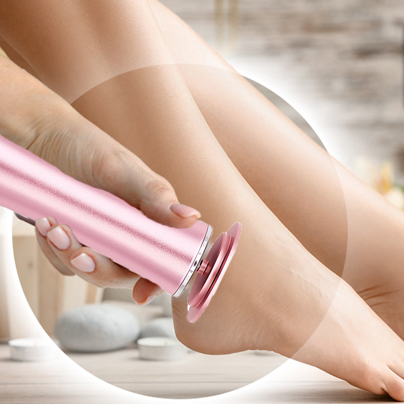 Electric foot callus remover with multiple roller heads for effective dead skin removal