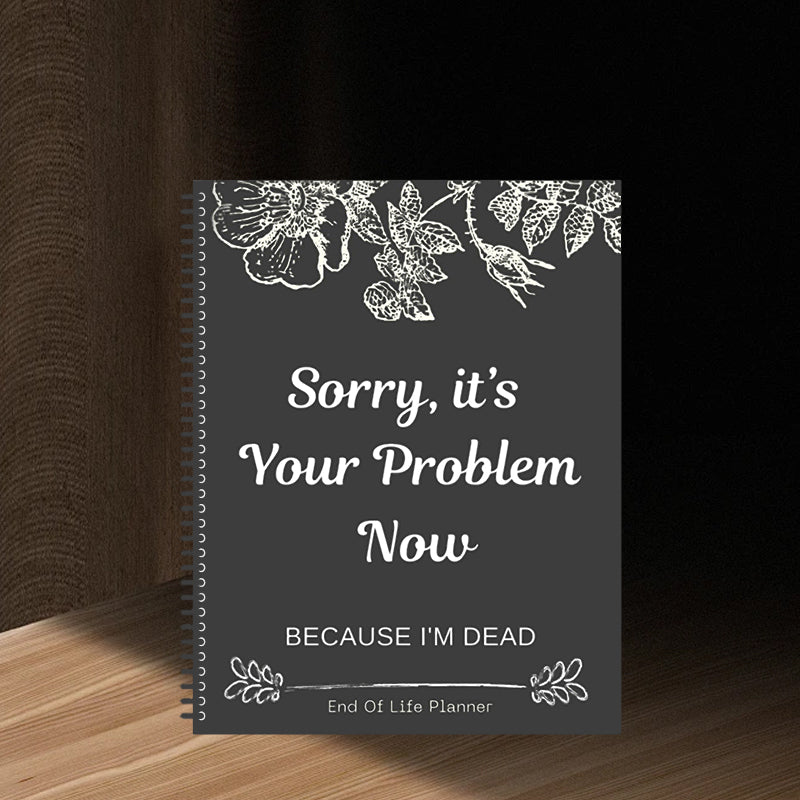 Unisex End-of-Life Planning Organizer Kit, complete with sections for finances, medical, and legacy.