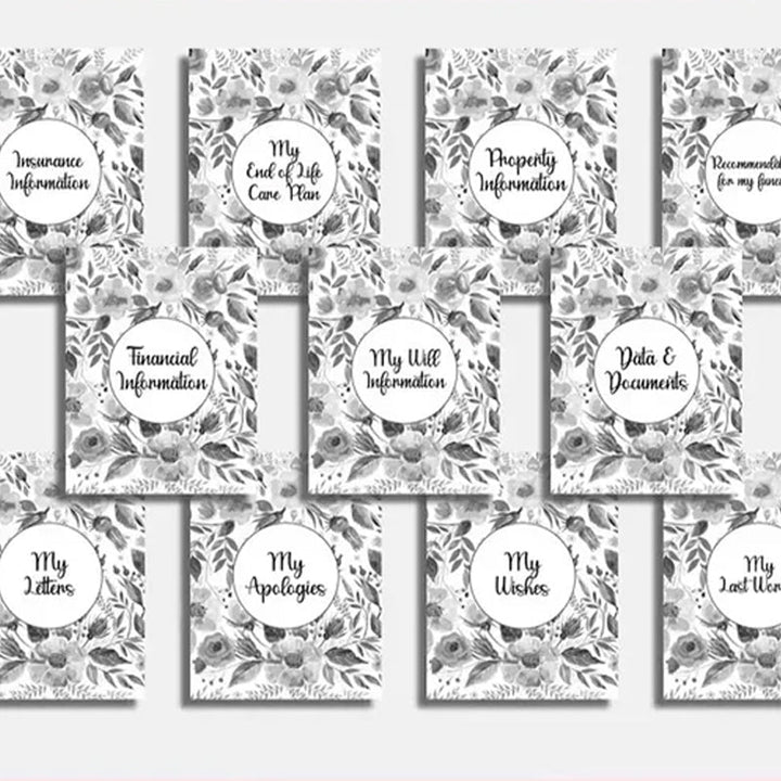 Close-up of the durable cover of the Unisex End-of-Life Planning Organizer Kit, a practical planner.