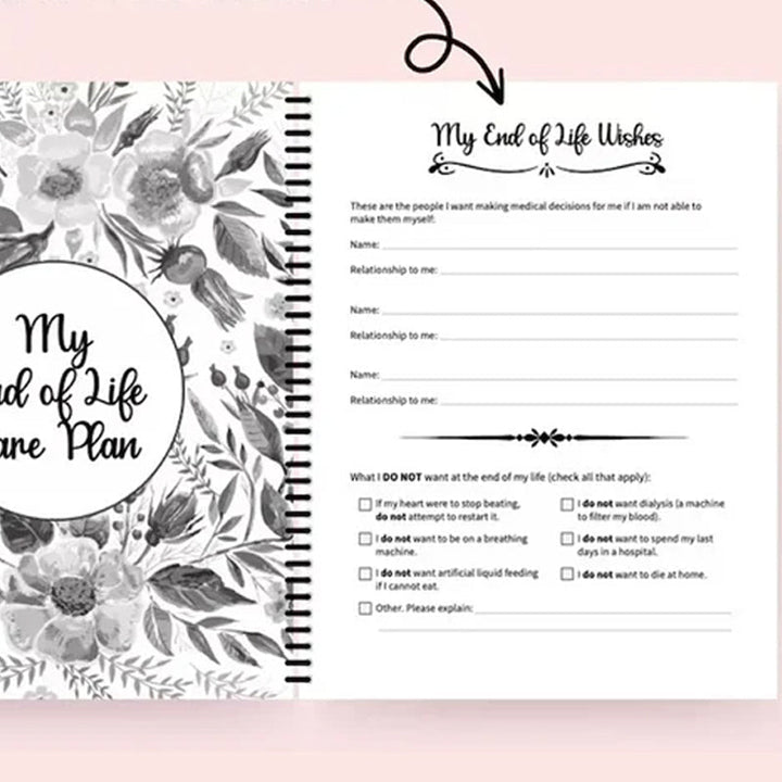 Unisex end-of-life planner kit, an essential organizer for financial and personal directives.