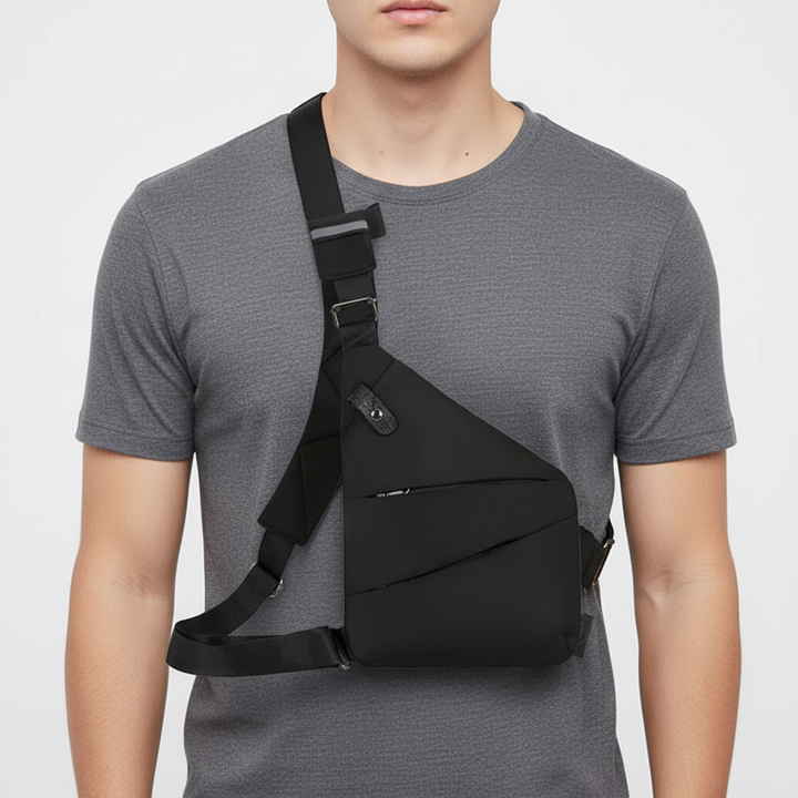 Lightweight anti-theft shoulder bag, ergonomic design, ideal for secure daily essentials.