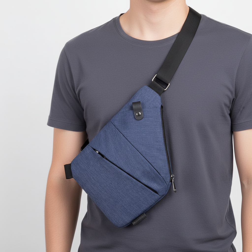 Ergonomic anti-theft travel shoulder bag, ideal for secure carrying of daily essentials.