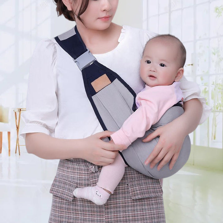 Lightweight and breathable baby sling, ensuring coolness for baby in warmer climates.