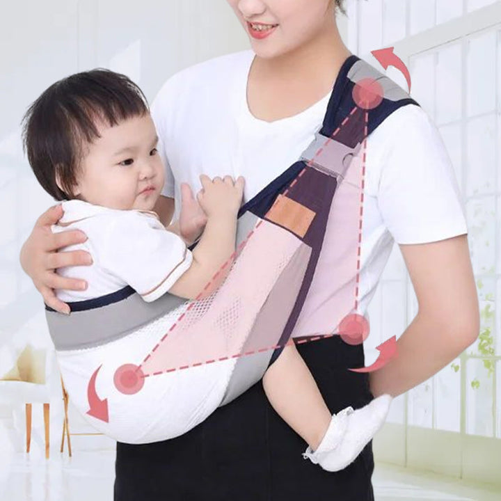 Versatile baby wrap, suitable for various carrying positions, enhancing parent-child connection.