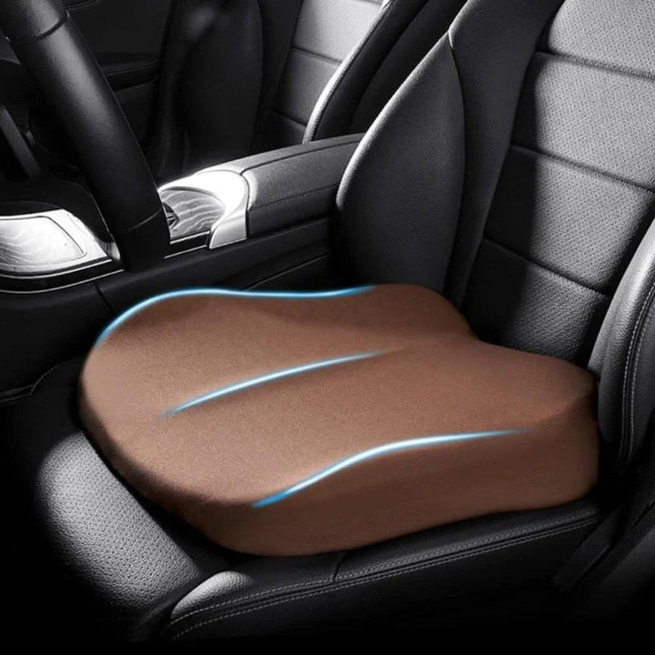 Ergonomic car seat cushion providing ultimate back & posture support. Enhance driving comfort for long journeys.