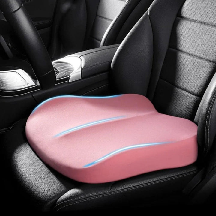 Non-slip ergonomic car seat cushion. Offers enhanced driving comfort, posture support, and vehicle interior upgrade.