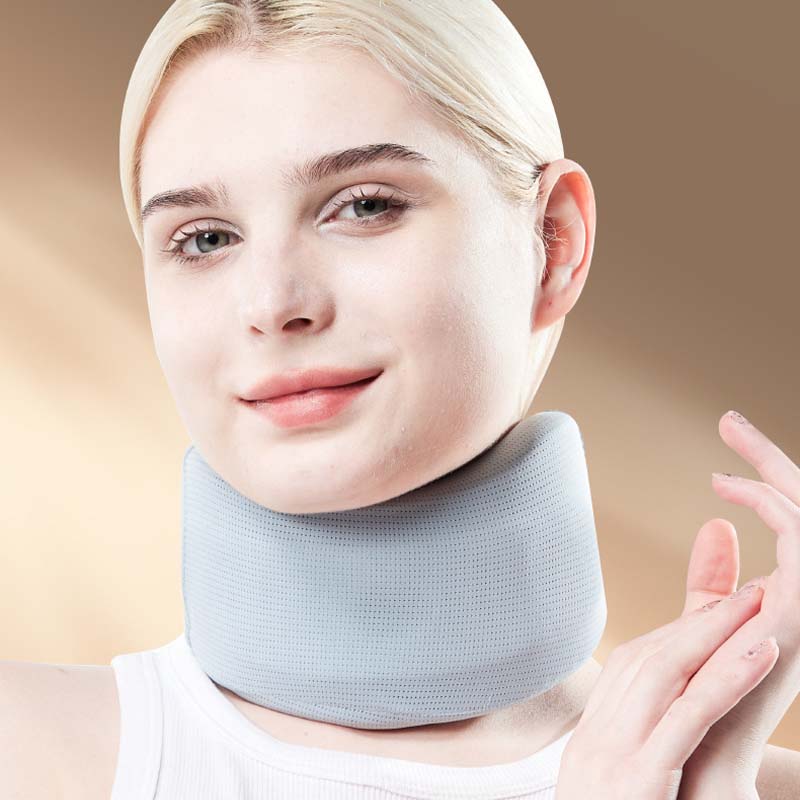 Adjustable neck support brace for posture correction, comfort, and cervical spine alignment.