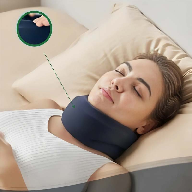 Lightweight ergonomic neck brace for posture correction, suitable for men and women.