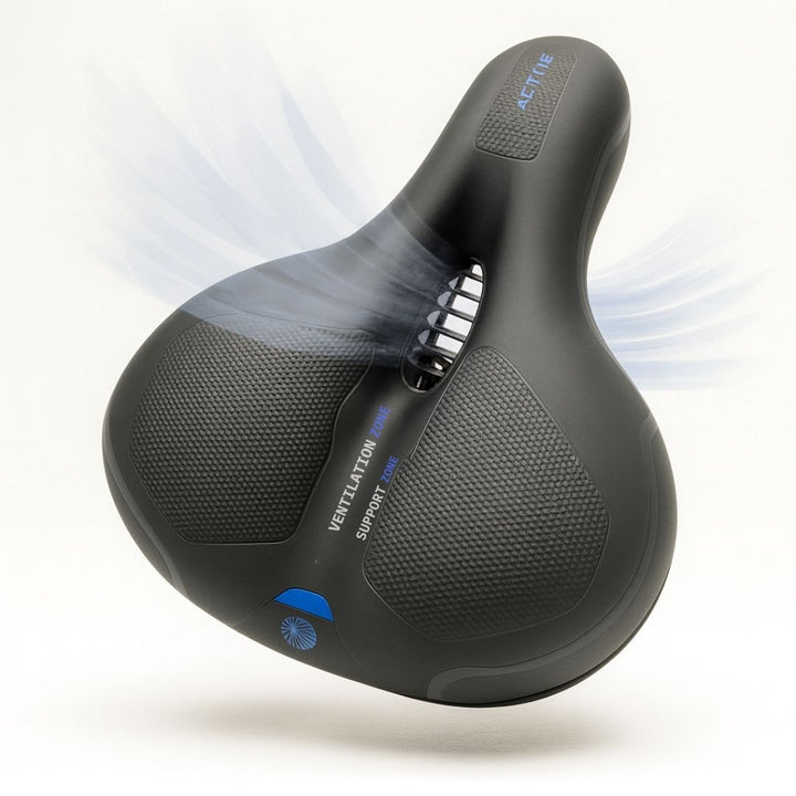 Unisex ergonomic suspension bike seat for superior comfort on touring and daily rides.