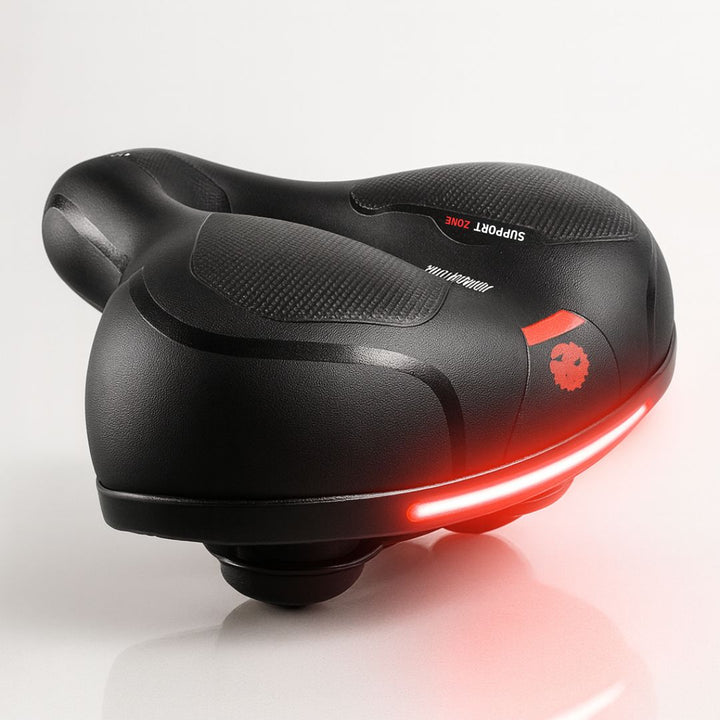 Cycling accessory: Ergonomic suspension saddle, waterproof, built for ultimate comfort.