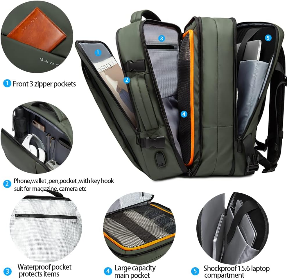 Robust adventure gear travel backpack, 26-45L, ready for exploration.