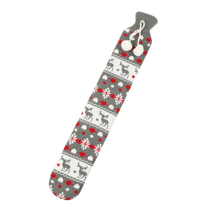 Comforting extra long hot water bottle, anti-scald cover, versatile body warming solution