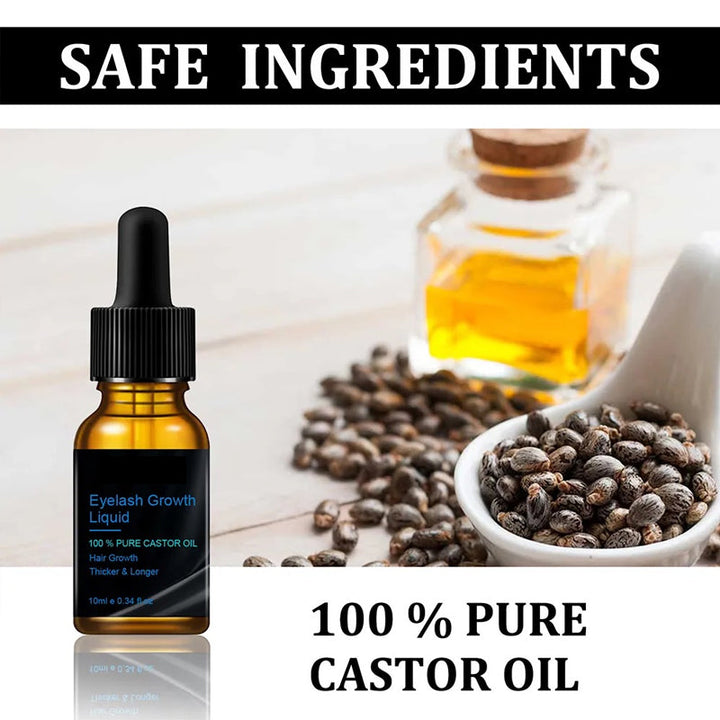 Eyelash & Eyebrow Growth Serum with natural ingredients, ideal for sensitive skin