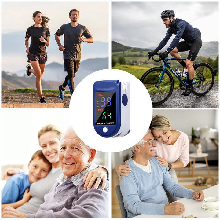 Unisex fingertip pulse oximeter for accurate blood oxygen saturation and heart rate monitoring, white