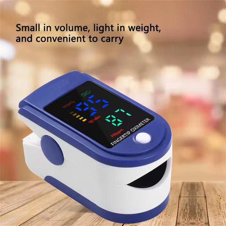 Compact white pulse oximeter with lanyard, perfect for health monitoring and fitness tracking