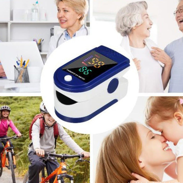 Health monitoring oximeter, lightweight and portable for on-the-go oxygen and pulse measurement