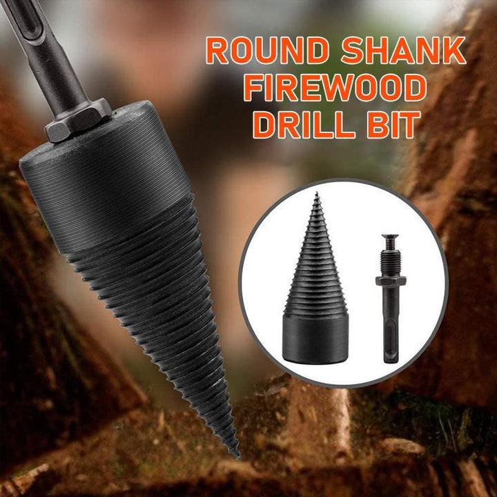 Unisex firewood splitting drill bit for efficient wood splitting and carpentry with power tool