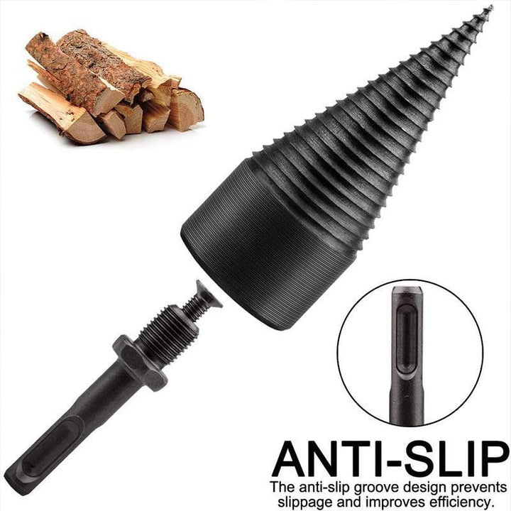 Heavy-duty firewood splitting drill bit, perfect for carpentry and durable wood splitting tasks