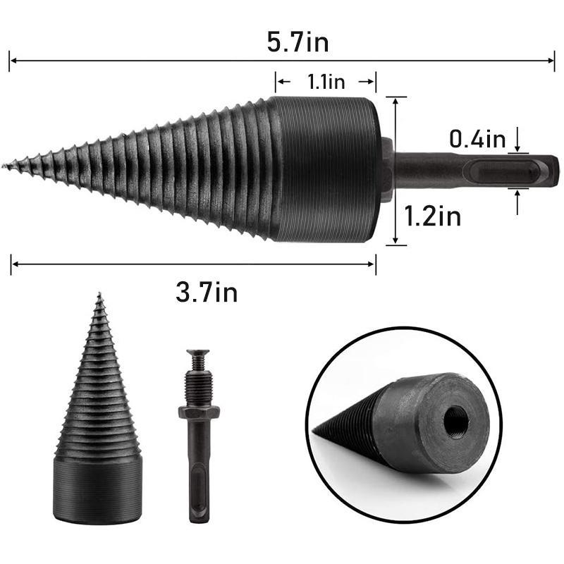 Carpentry firewood splitting drill bit, an essential and durable log splitter power tool