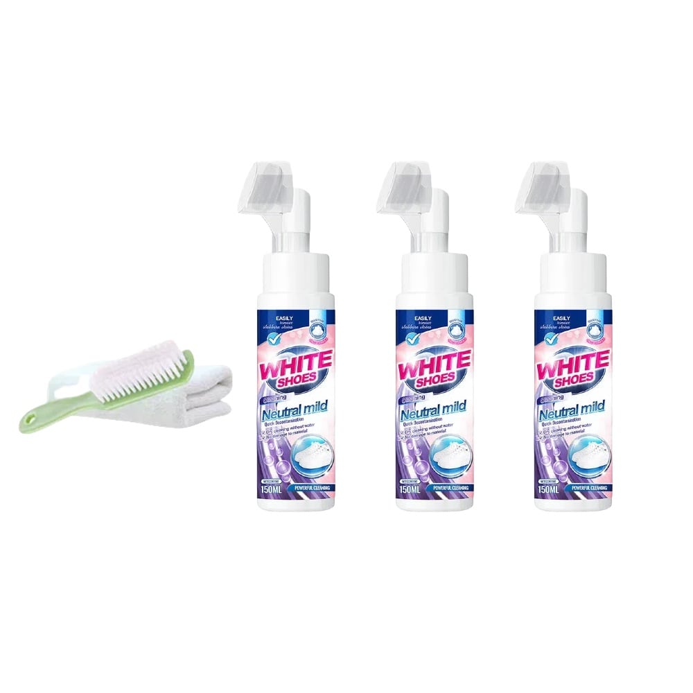 Essential shoe care: Foam No-Rinse Sneaker Cleaner for white shoes, ensuring a quick clean.