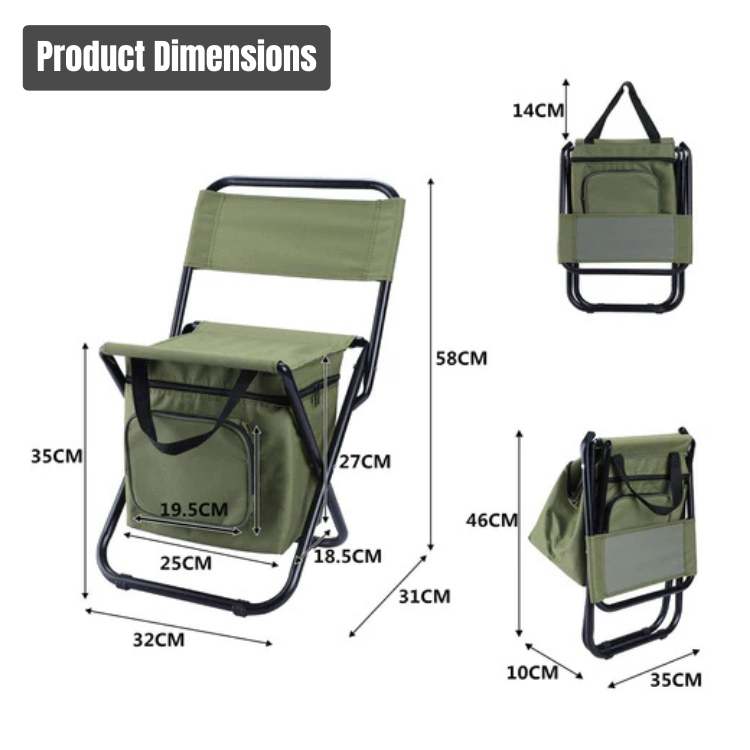 Sturdy, portable outdoor folding chair for camping, beach, fishing. Essential outdoor gear.