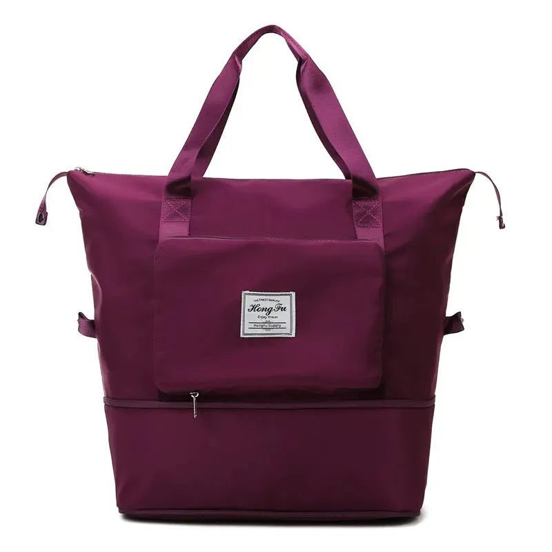 Versatile FlexCarry foldable travel bag, perfect as a carry-on or extra space-saving luggage for any trip.