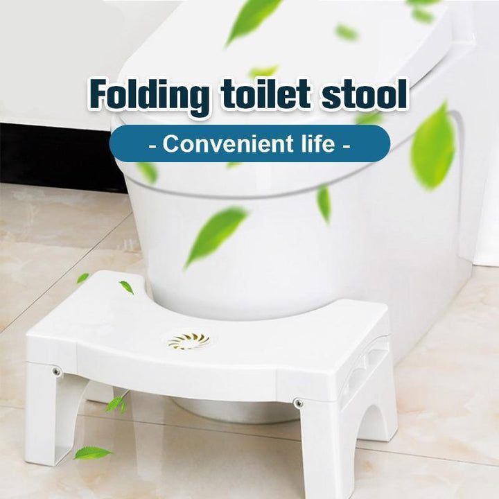 Unisex folding toilet squatting stool for improved bathroom posture and comfort, portable houseware.