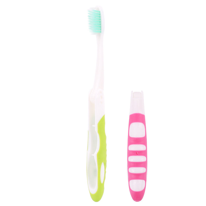 Unisex folding travel toothbrush, gray, a practical solution for on-the-go dental hygiene