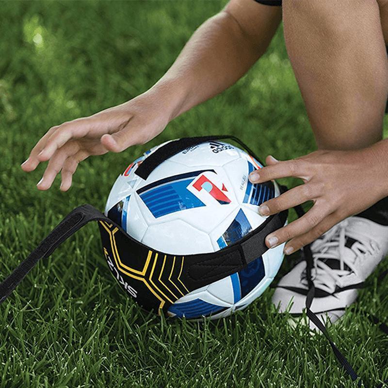 Football training belt, solo kick trainer for improved ball control and passing skills.