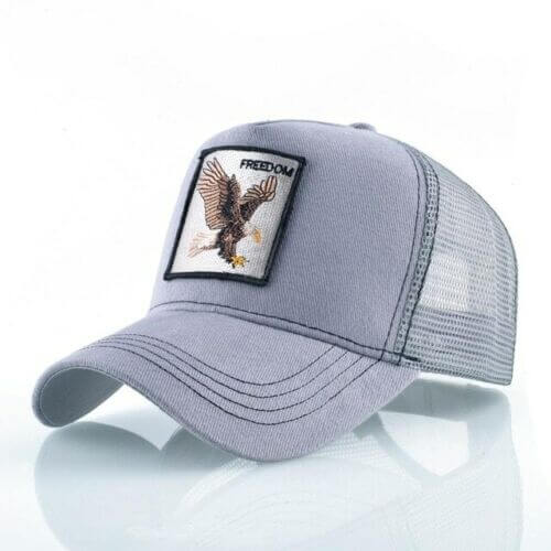 Unisex adjustable baseball cap with an eagle design, great for sun protection and sporty look.