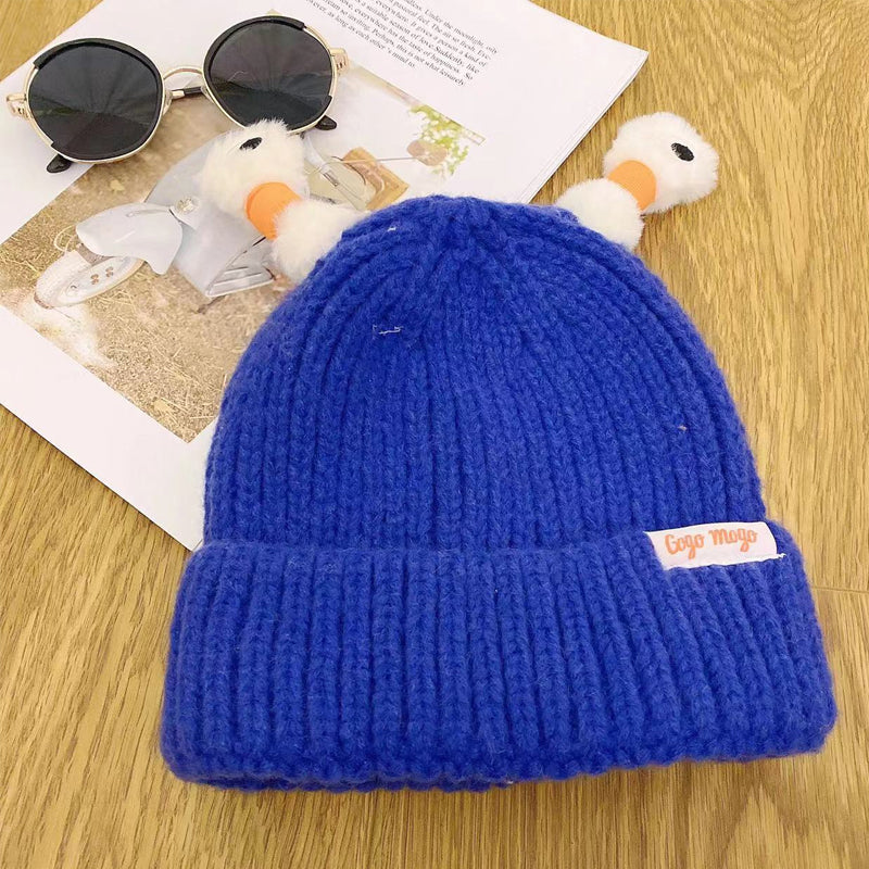 Close-up of the stretchable material of the Monster Knit Beanie