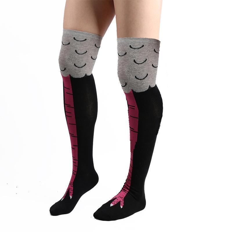 Cotton funny chicken leg socks, an ideal accessory for a quirky costume or a unique gift idea.