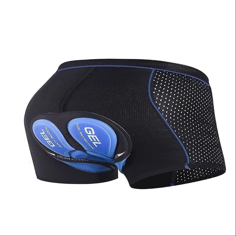 Sleek black unisex gel-padded cycling shorts designed for ultimate saddle pain relief and comfort.