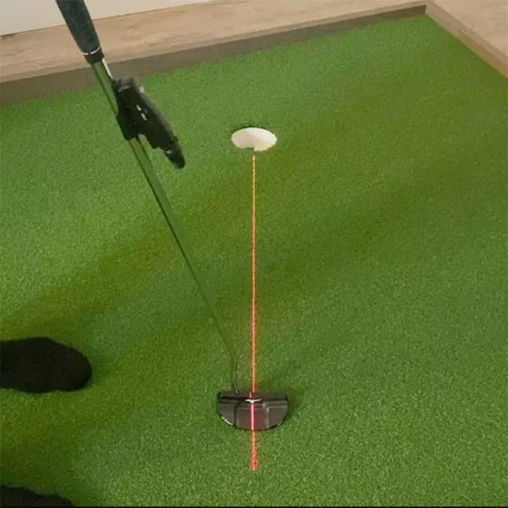 Laser sight golf accessory for putters, helping golfers improve their putting alignment