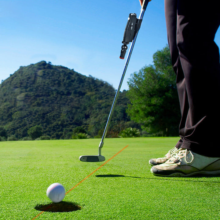 Unisex golf putting alignment tool using a laser for precise shot setup and practice
