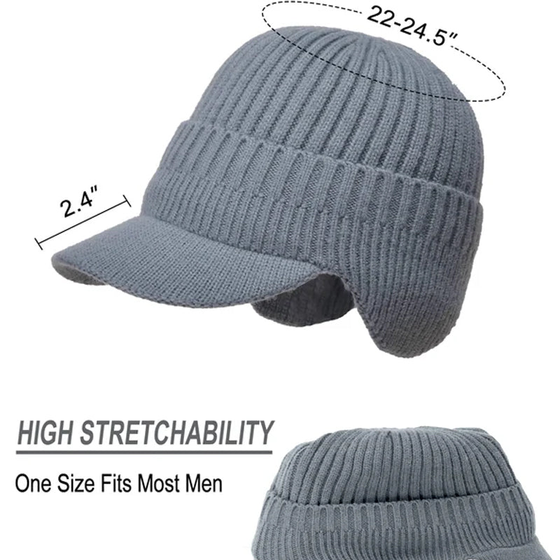 Stylish gray knit beanie for unisex wear, offering superior ear warmth.