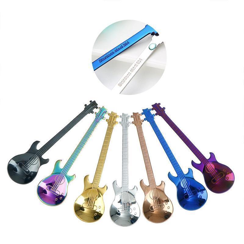 Musical instrument themed stainless steel spoon, excellent for unique kitchen gifts