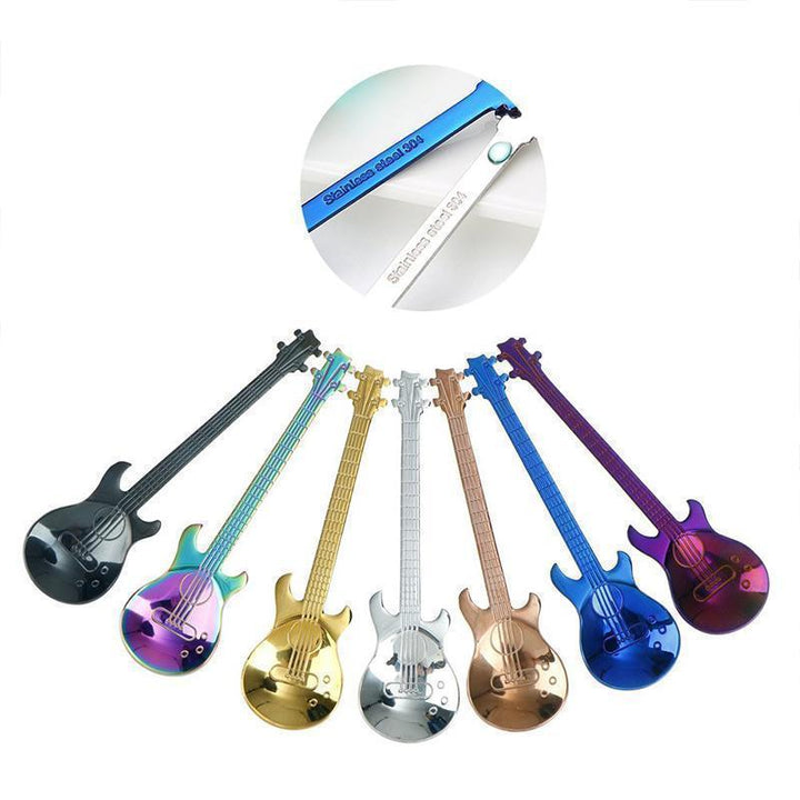 Musical instrument themed stainless steel spoon, excellent for unique kitchen gifts