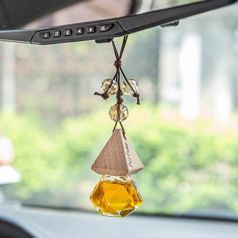 Hanging car air freshener, minimalist design, ideal car decor accessory and fragrance diffuser