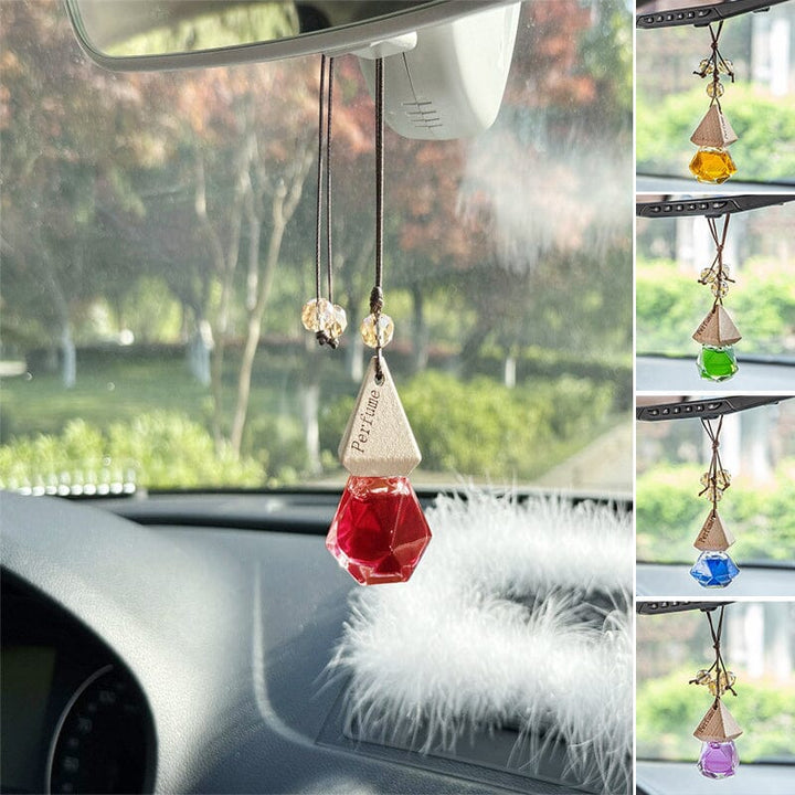 Empty hanging car air freshener vial with string, ready for personalized car aroma experience