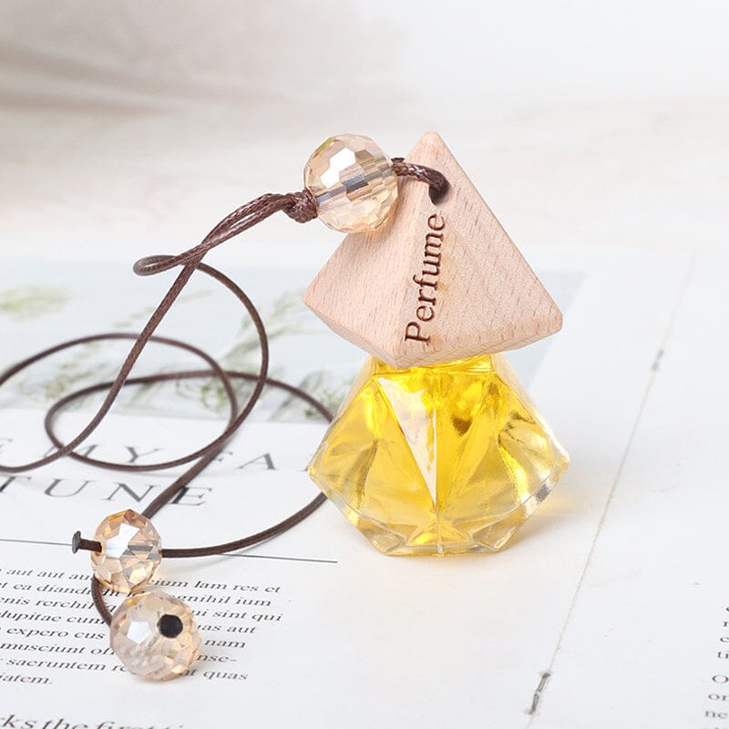 Unisex car essential oil diffuser vial, hanging design, auto accessory for refreshing car interior